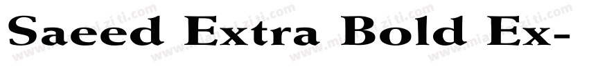 Saeed Extra Bold Ex字体转换